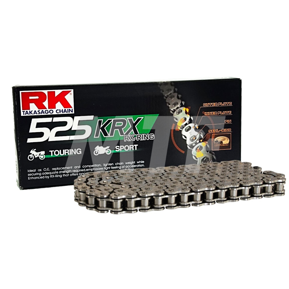 RK โซ่ 525KRX-120L_CH-RK-15252ON (STD) สำหรับรถมอเตอร์ไซค์ 250-900 cc.