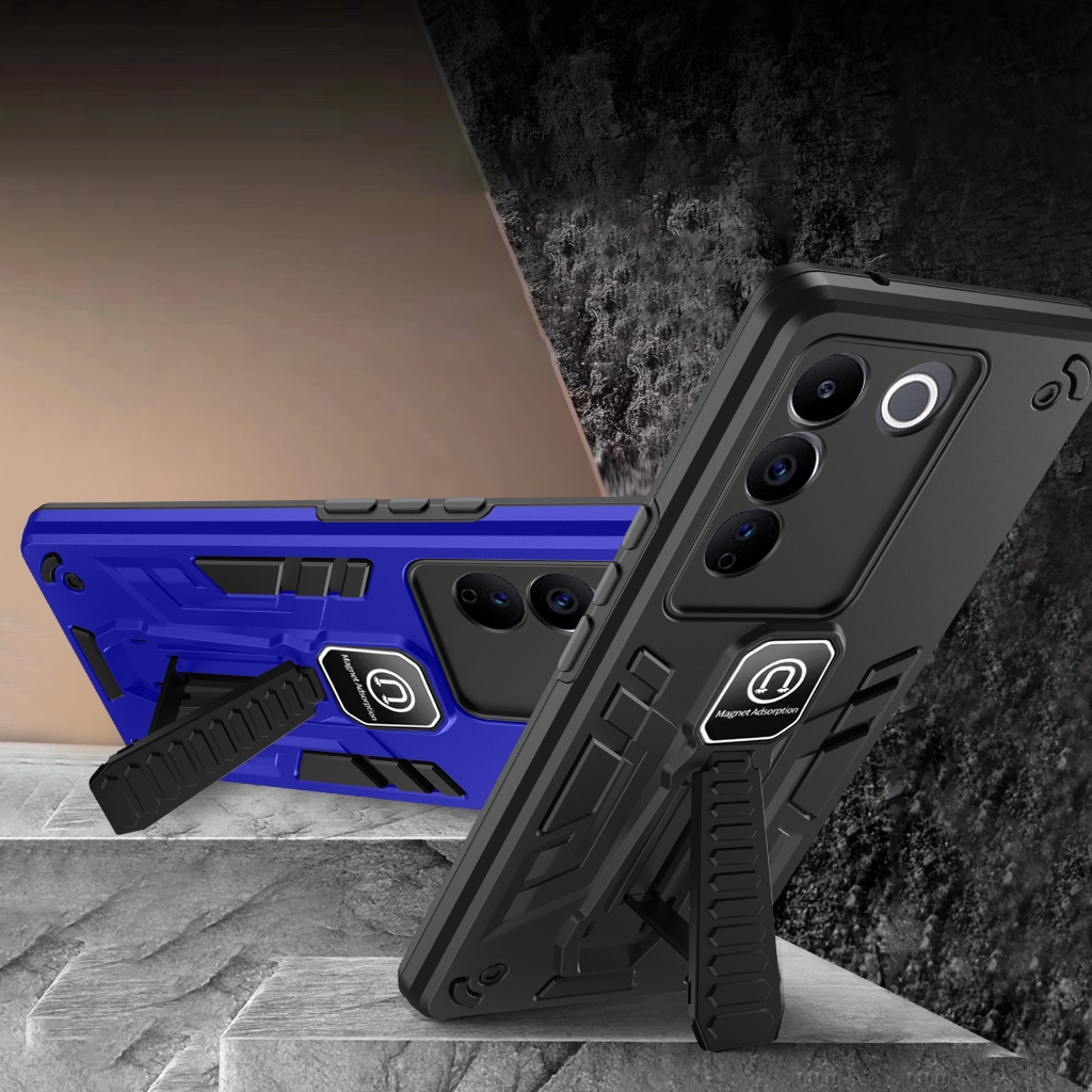 Case Vivo V40Lite V60 V60Lite Y21D Y31 Y200 เคสตั้งได้ เคสกันกระแทกมีขาตั้ง