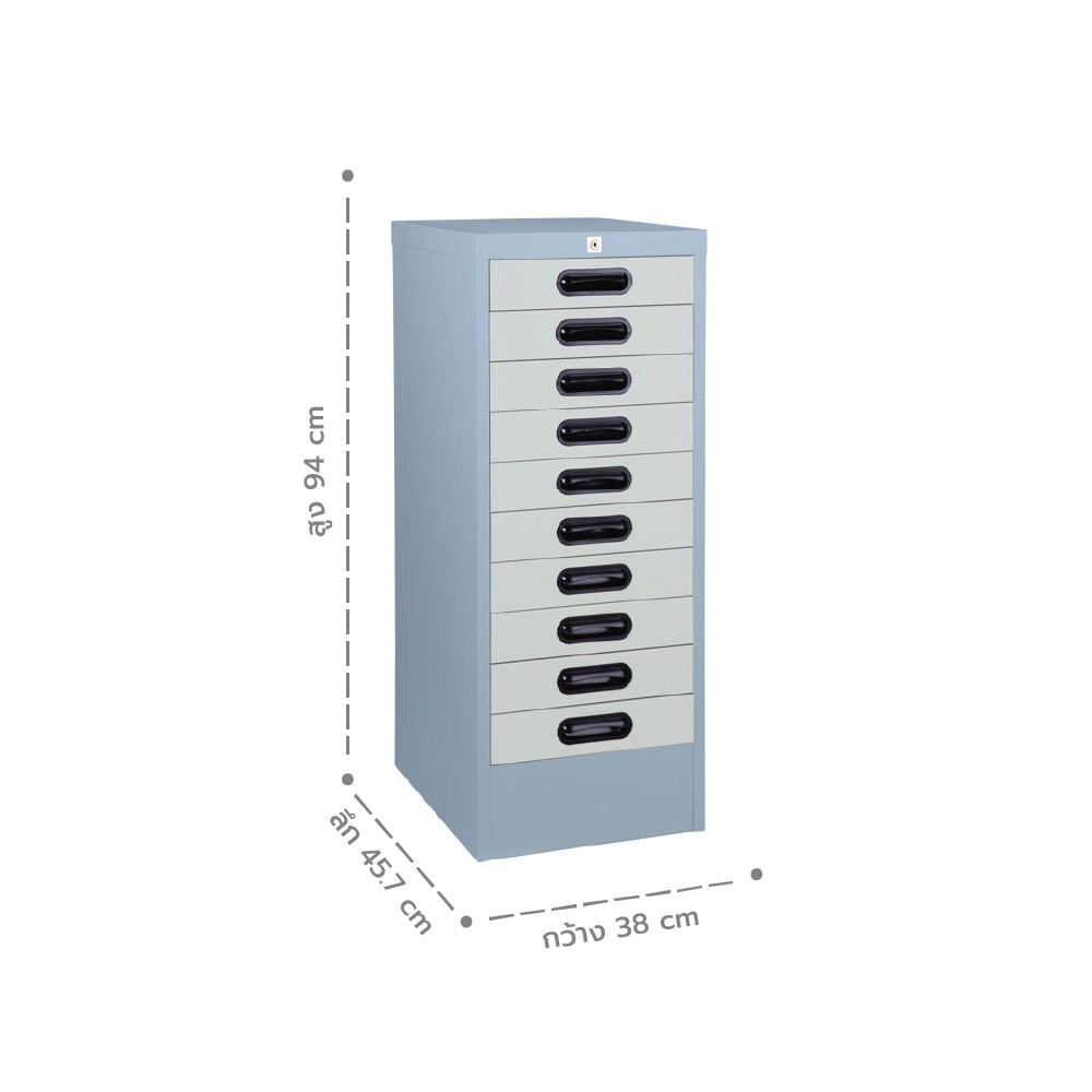 [จัดส่งพร้อมติดตั้งฟรี] KIOSK ตู้เหล็กเก็บเอกสาร 10 ลิ้นชัก รุ่น Classic - รูปที่ 4