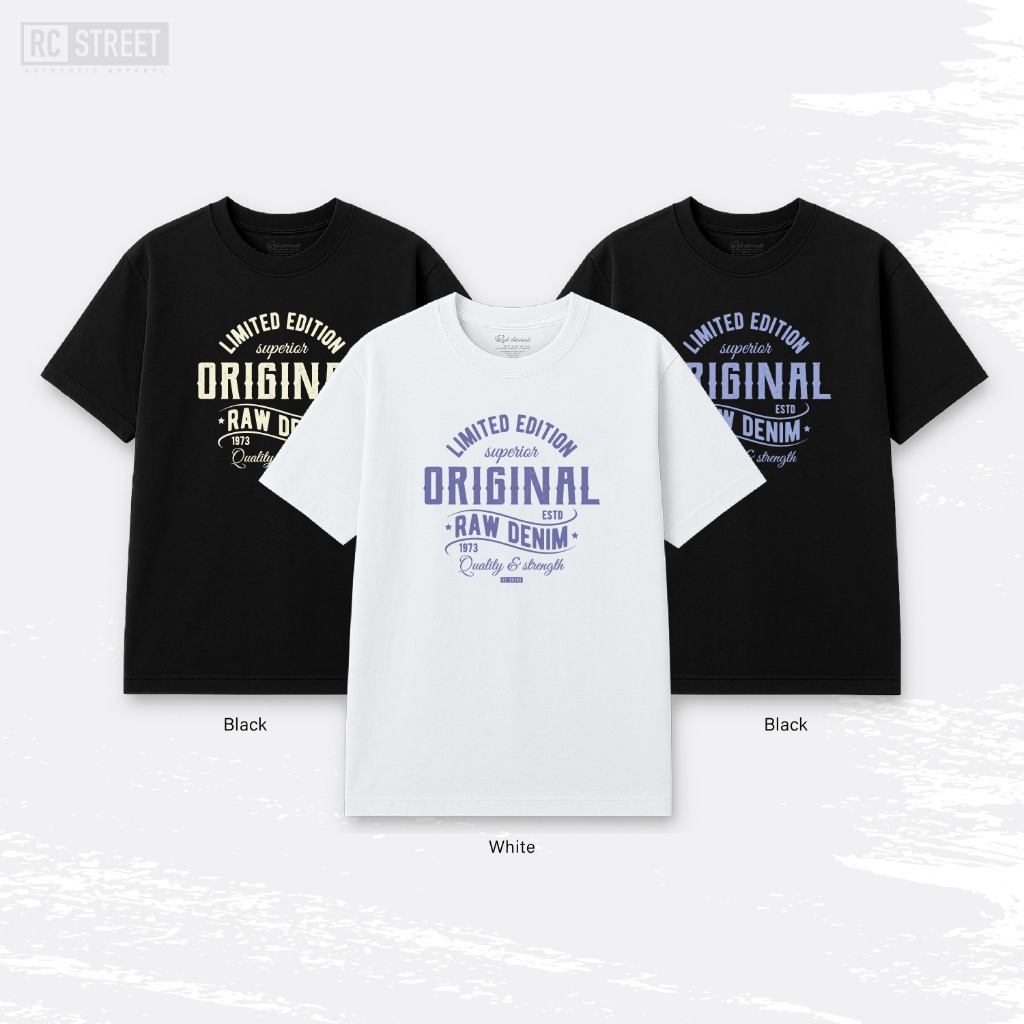 RED CHANNEL เสื้อยืด ORIGINAL RAW DENIM 1973 (ORIGINAL 1973 - 100% COTTON)