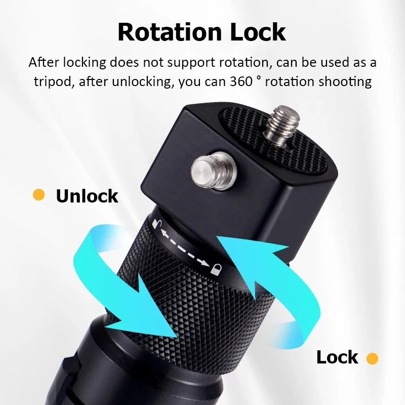 Mini Tripod For Insta360 X5 / X4 Air / X4 / X3 ไม้เซลฟี่ ขาตั้งกล้อง 1/4 นิ้วสําหรับ ขาตั้งกล้อง thumbnail 6