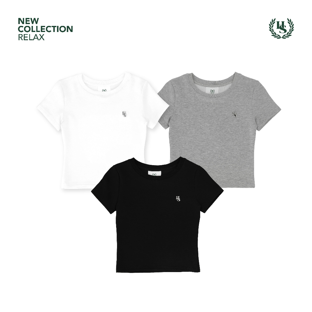 Highschool Basic Collection : Relax Baby Tee เสื้อเบบี้ Comfy Neoprene - TPG05614