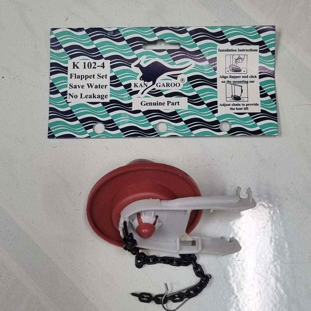 ลูกกบชักโครกพลาสติก หัวยาง ขารู ยี่ห้อ จิงโจ้ Kangaroo (ฝากบชักโครก)