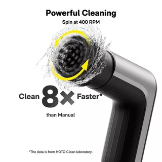 HOTO Grip Cordless Spin Scrubber แปรงขัดไฟฟ้าไร้สายพลังสูง (รุ่นมือจับ)