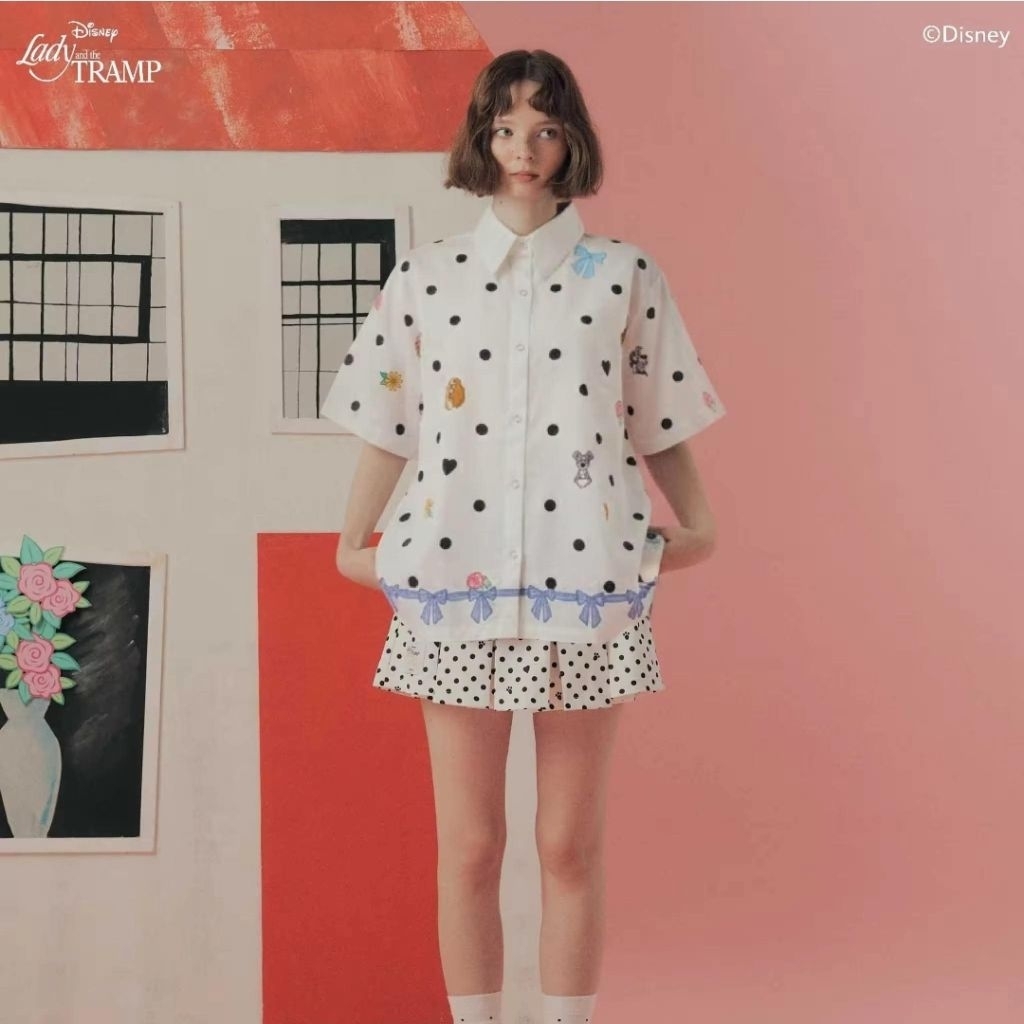 Endless holiday เชิ้ตขาวLady and the tramp(f)