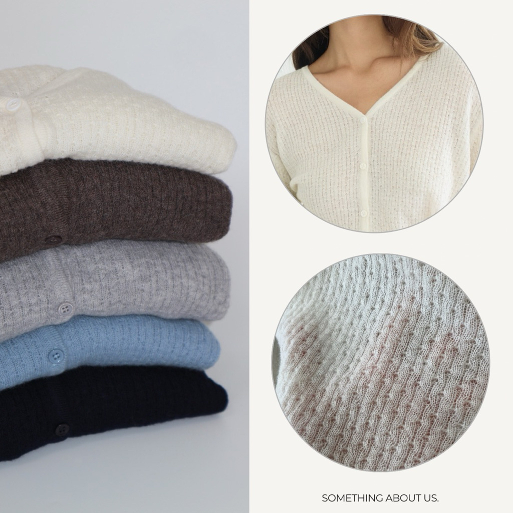 SOMETHING ABOUT US – VNECK CARDIGAN ราคา ถูกที่สุด ดีลบีเคเค แกลเลอรีภาพที่ 2