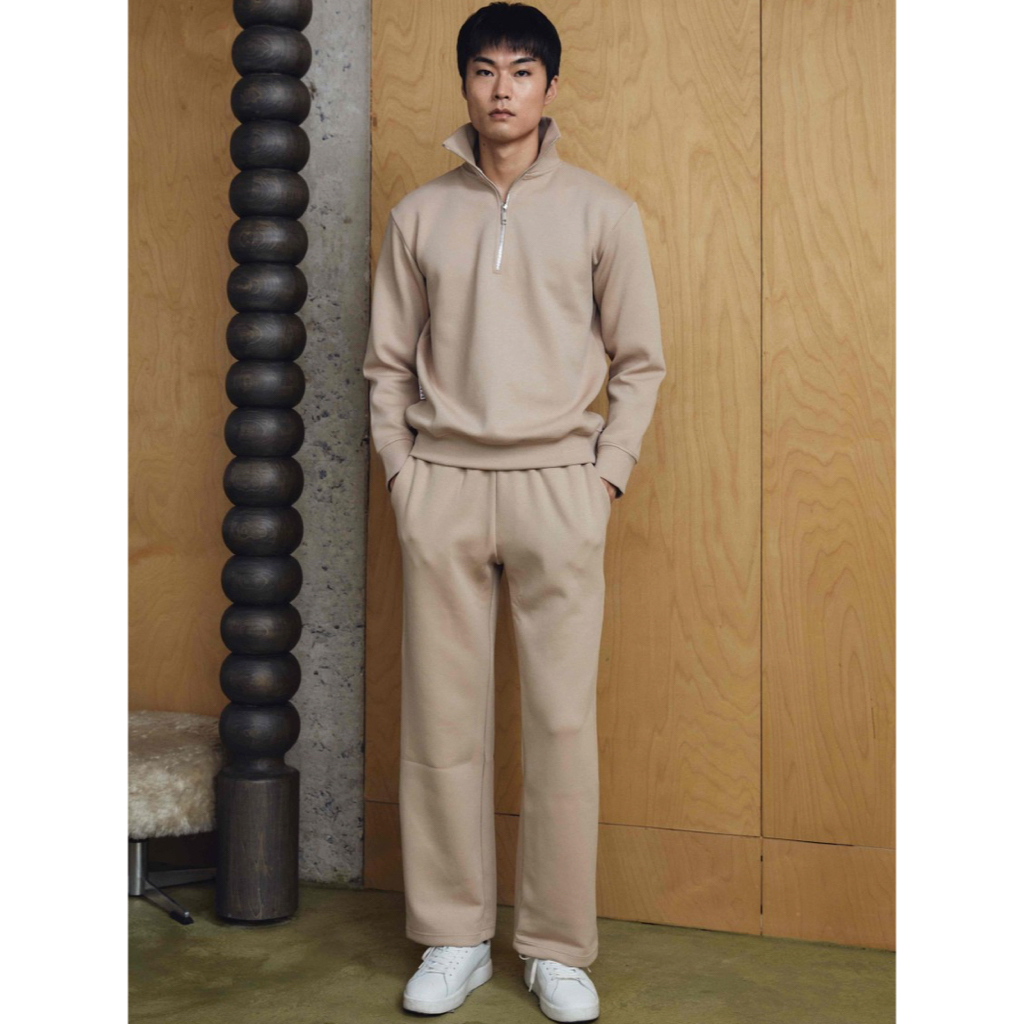 Pmith - Reese Straight-cut Sweatpants - Beige