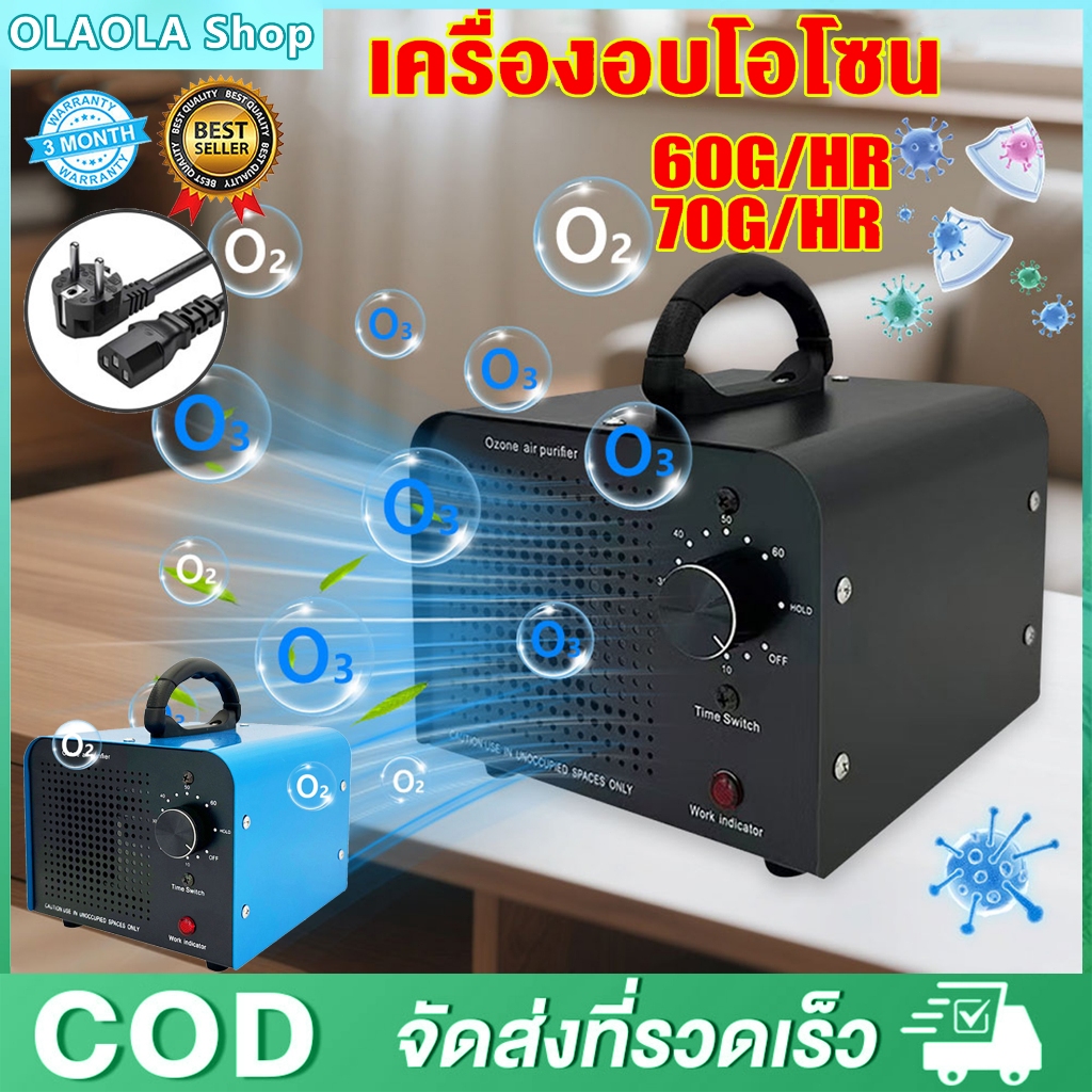 🌿70g/hours🌿ใหม่ล่าสุด เครื่องทำโอโซนฆ่าเชื้อโรค Generator ใช้ฆ่าเชื้อโรค ดับกลิ่นอับ กลิ่นสารเคมี ไม่มีสารตกค้า
