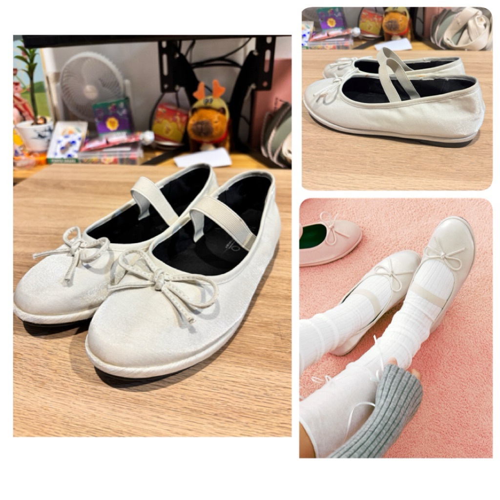 รองเท้าแมรี่เจน Nuovoแท้💯แต่งโบว์ แบรนด์เกาหลี 2,000+ sz.37 เท้า23ซม.