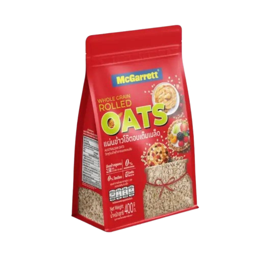 McGarrett Roll Oat 400 g. แม็กกาแรต แผ่นข้าวโอ๊ต อบเต็มเมล็ด 400 กรัม ถุงสีแดง ธัญพืช ( 1 ถุง )