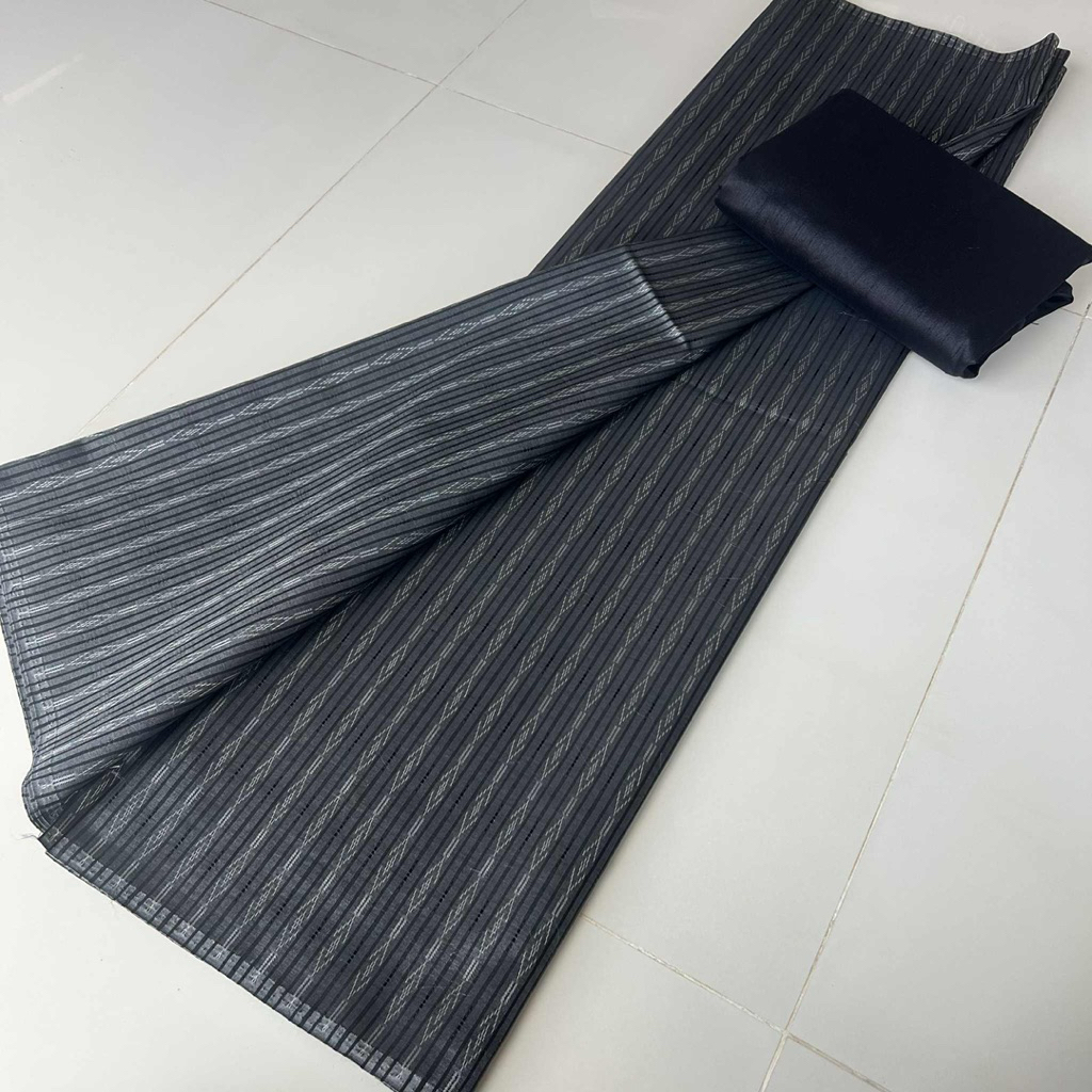 ผ้าไหมสำหรับตัดชุด ไหมเกษตรรังขาว 1ชุด - รูปที่ 4