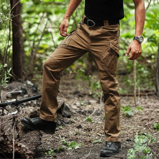 IX9 กางเกงคาร์โก้ ผ้ายืด cotton spandex หนา กางเกงยุทธวิธี มีช่องกระเป๋าหลายช่อง S-3XL