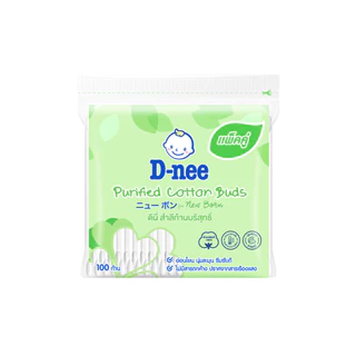 [แพ็คคู่] D-nee สำลีก้านบริสุทธิ์ 100+100 ก้าน, x1 [สินค้าเป็นแพ็คคู่]