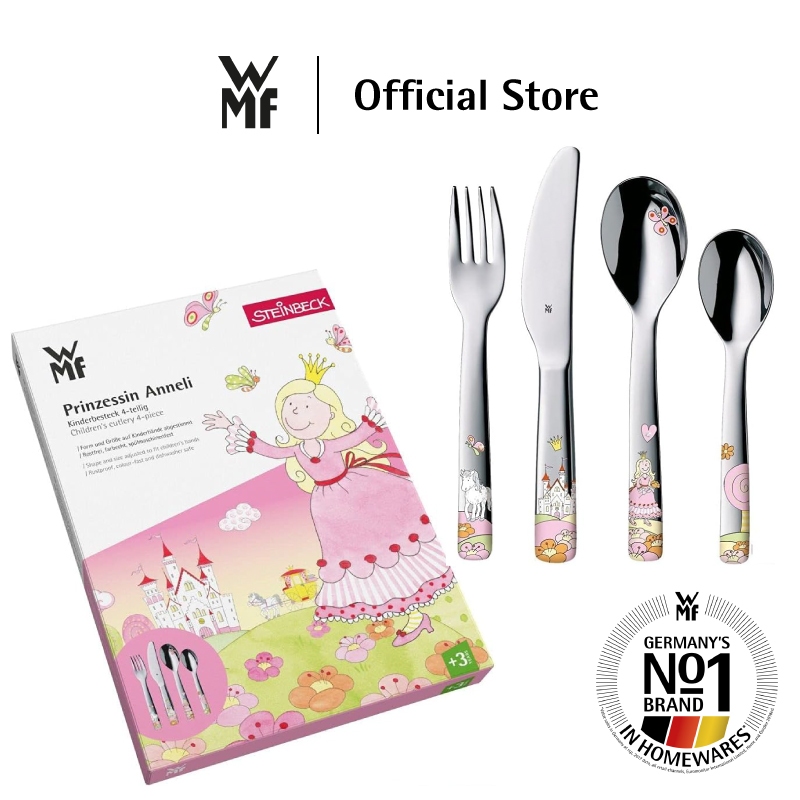 WMF ชุดช้อนส้อมเด็กสแตนเลส 4 ชิ้น รุ่นเจ้าหญิงแอนเนลี PRINZESSIN ANNELI KIDS CUTLERY 4PCS SET