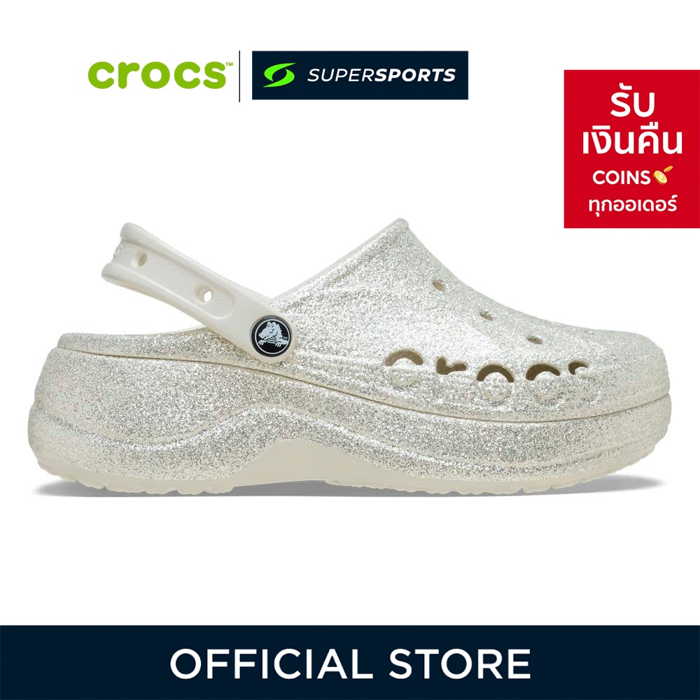 CROCS Baya Platform Glitter Clog รองเท้าลำลองผู้หญิง