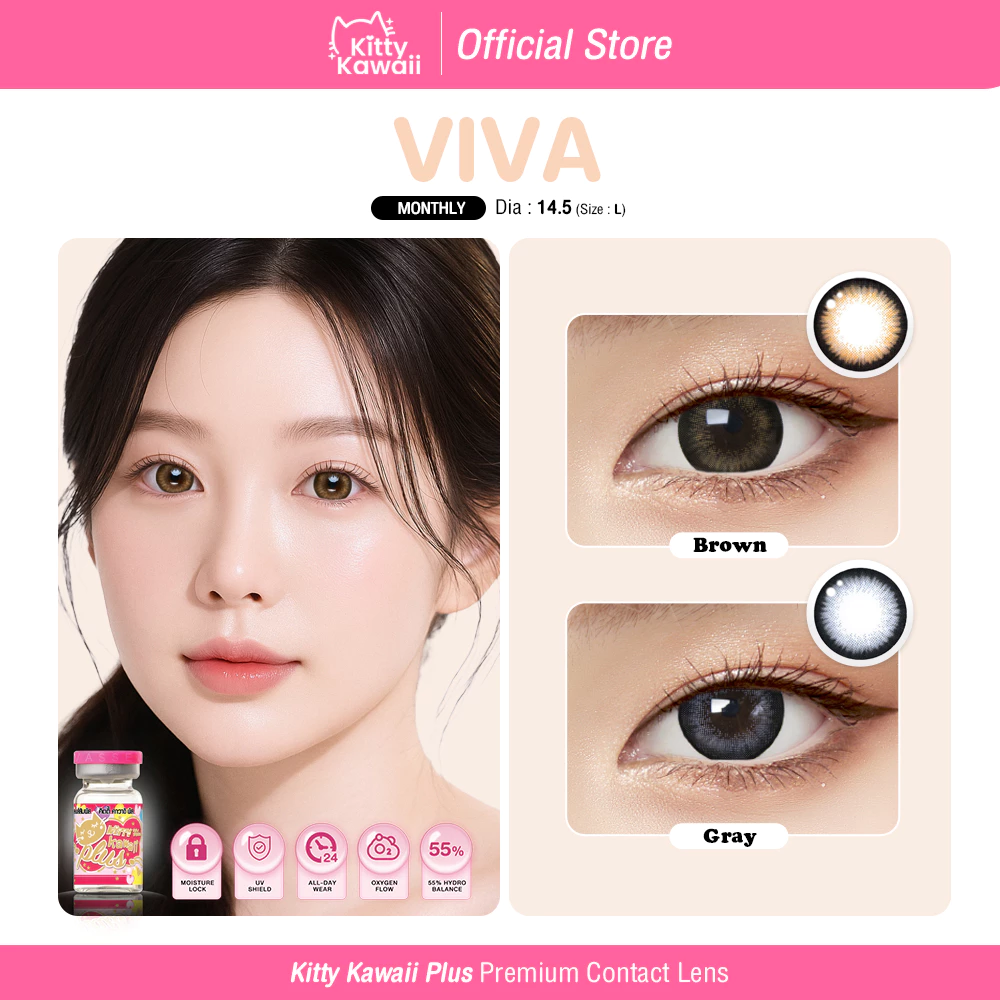 Kitty Kawaii Contact Lens : Viva - คอนแทคเลนส์รายเดือน (VIAL)