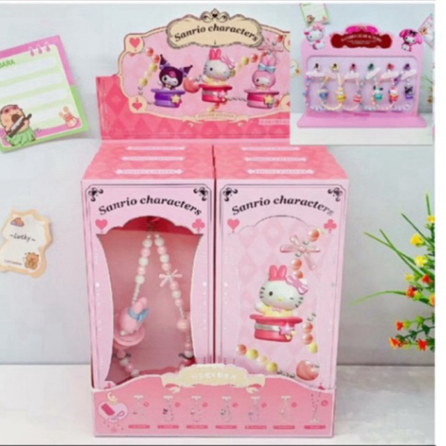 พร้อมส่ง/ระบุตัว Moetch Sanrio Phone Chains กล่องชมพูคอลMagic hat สายคล้องโทรศัพท์+พวงกุญแจ