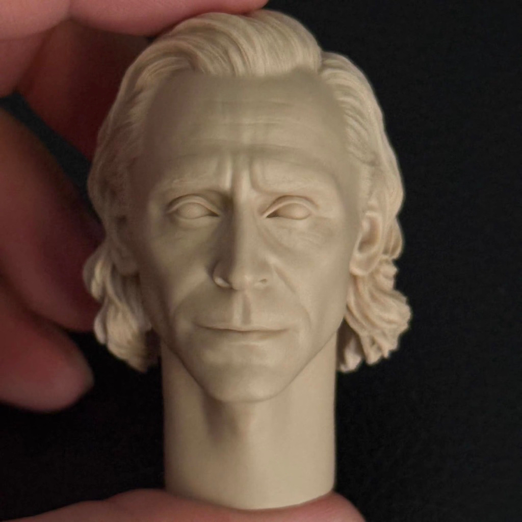 Unpainted head sculpt 1/6 loki คุณภาพสูง