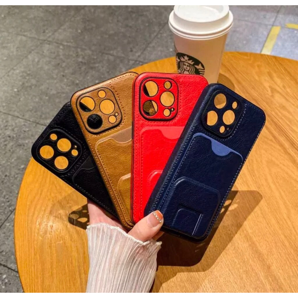 🤫พร้อมส่งที่ไทย เคส เคสหนังpu เสียบบัตร iphone15 15pro 15pm 15plus 14 14pm 14pro 14plus 12pm 13pm
