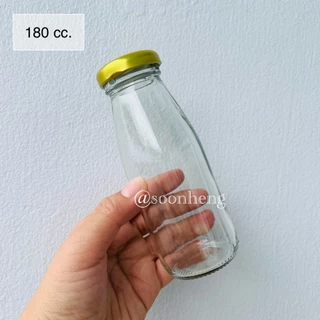 [TG-470] ขวดแก้วปากกว้าง 180 ml พร้อมฝา 38 มมสีดำ/เงิน/ทอง/ขาว