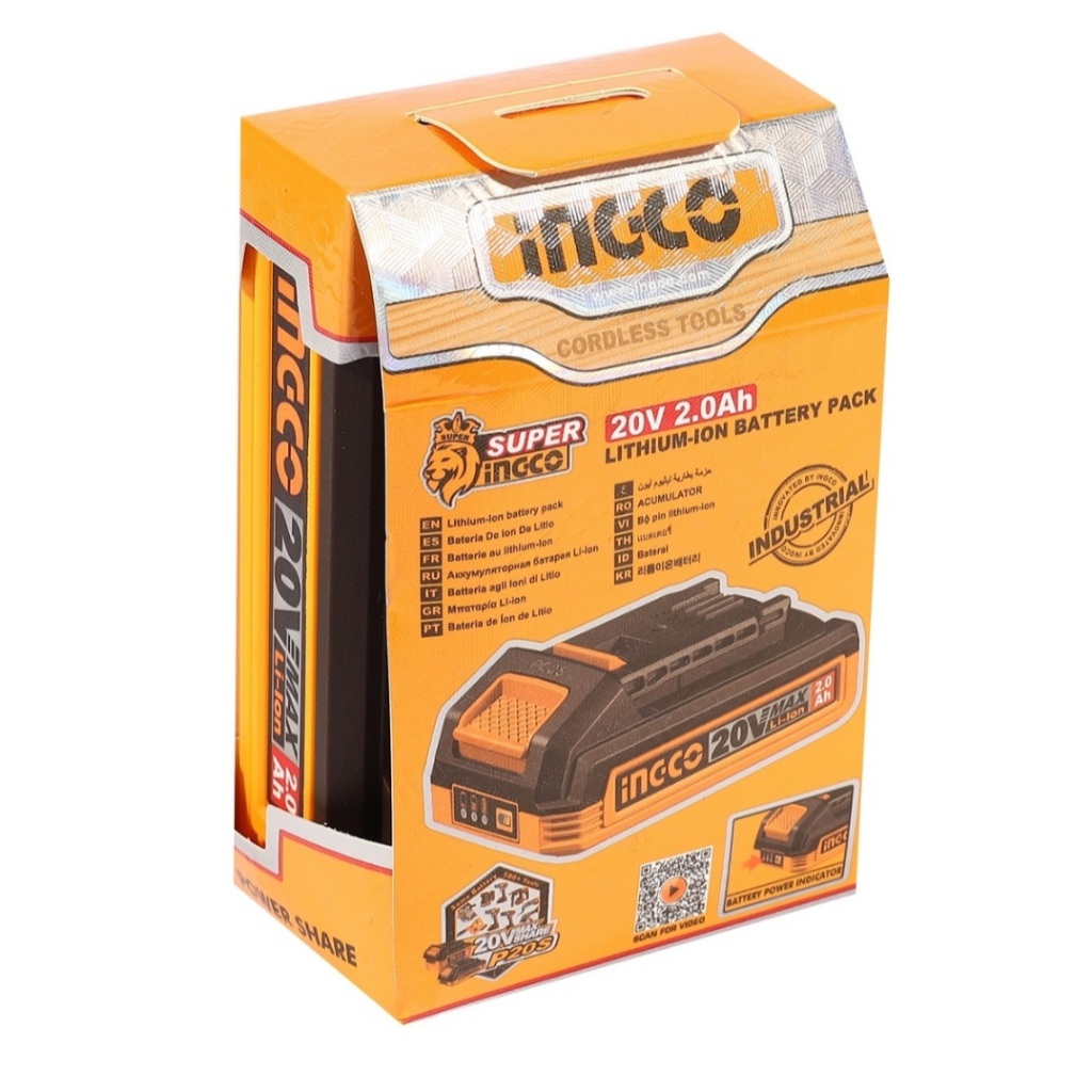 INGCO  แบตตารี่ 20V - 2.0AH INGCO รุ่น P20S