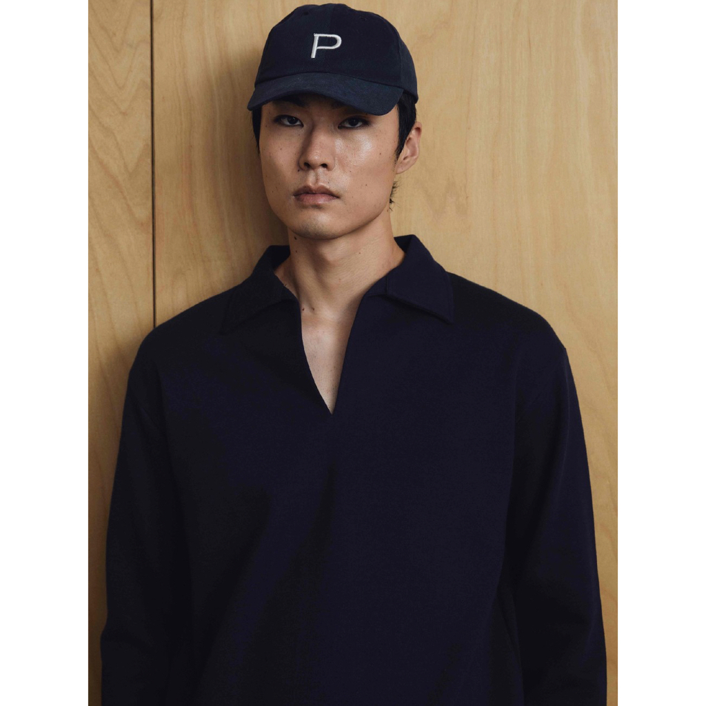 Pmith - Djon Longsleeve t-shirt - Navy Blue