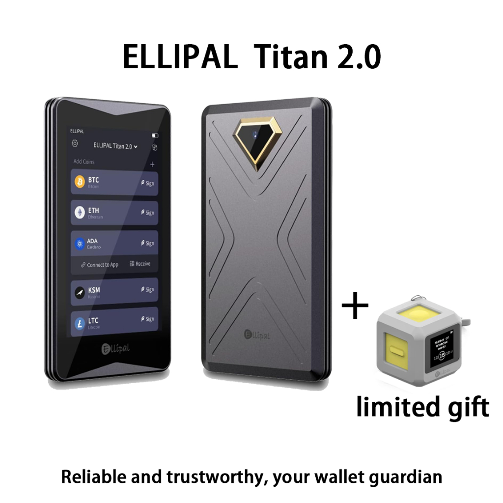 ELLIPAL Titan 2.0 encrypted cold wallet, 100% offline, air gap - secure wallet, can accommodate over