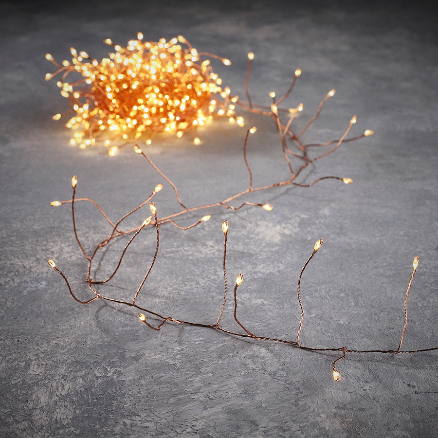 ไฟประดับต้นคริสต์มาส สายทองแดง Classic White | Christmas Snake Lights 400 LED (พร้อมอะแดปเตอร์ตั้งเวลา)