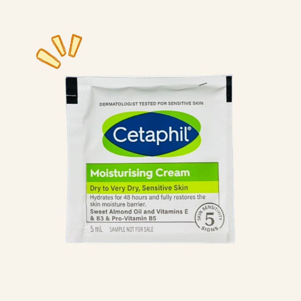 [สินค้าแถม ห้ามกดสั่ง] Cetaphil Moisturising Cream เซตาฟิล มอยซ์เจอไรซิ่ง ครีม ขนาดทดลอง 5ml.