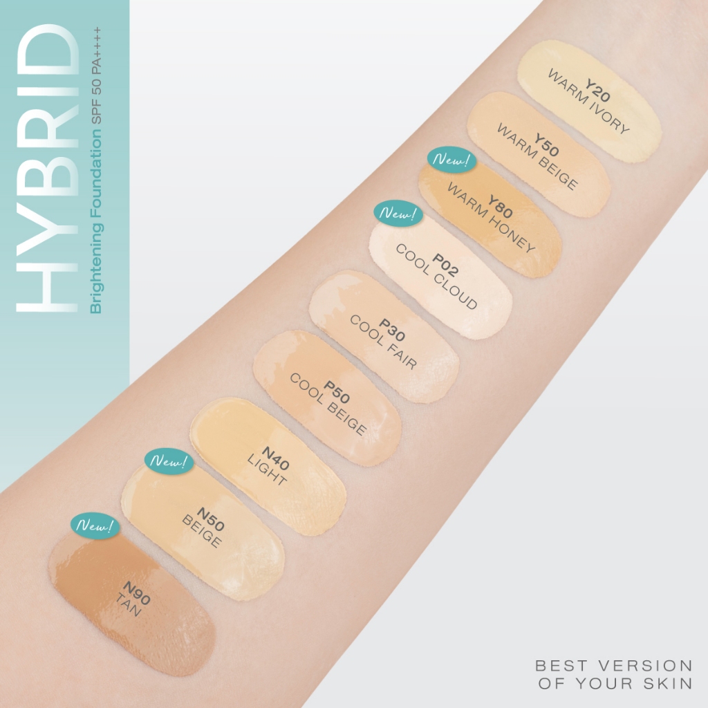 Cute Press Hybrid Foundation คู่ Loose Powder เมคอัพสูตรคลีนผสานสกินแคร์ (ทรานสลูเซนท์ ไวโอเล็ท) - รูปที่ 3