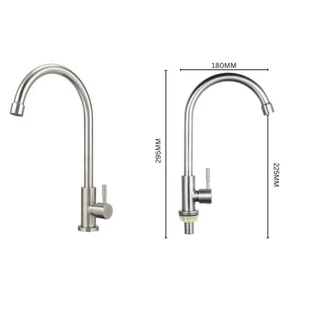 NC Hardware SS 304 ก๊อกอ่างล้างจาน สินค้าแข็งแรง ทนทานอายุการใช้งานนาน ก๊อกซิงค์ติดกำเเพง 50021 SS/50022 SS