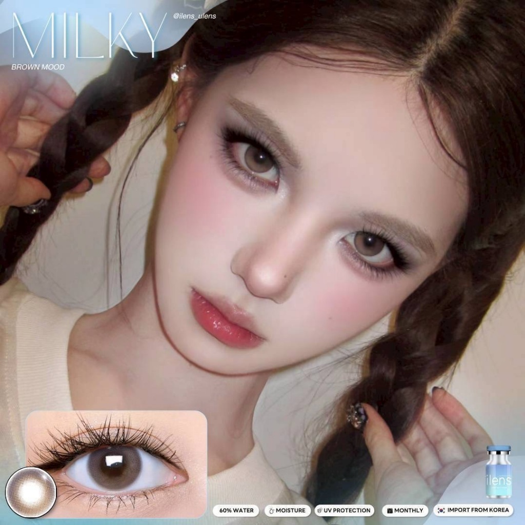 Ilens รุ่น Milky คอนแทคเลนส์เกาหลี (ค่าอมน้ำ60%)