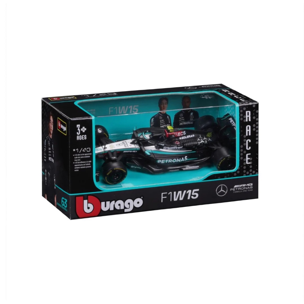 ‼️พร้อมส่ง‼️ โมเดลรถ f1 ขนาด 1:43 รุ่น Mercedes F1 W15 E-Performance #44 Lewis Hamilton
