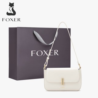 FOXER กระเป๋าถือผู้หญิง กระเป๋าสะพายไหล่สุดเก๋ ดีไซน์เรียบง่…