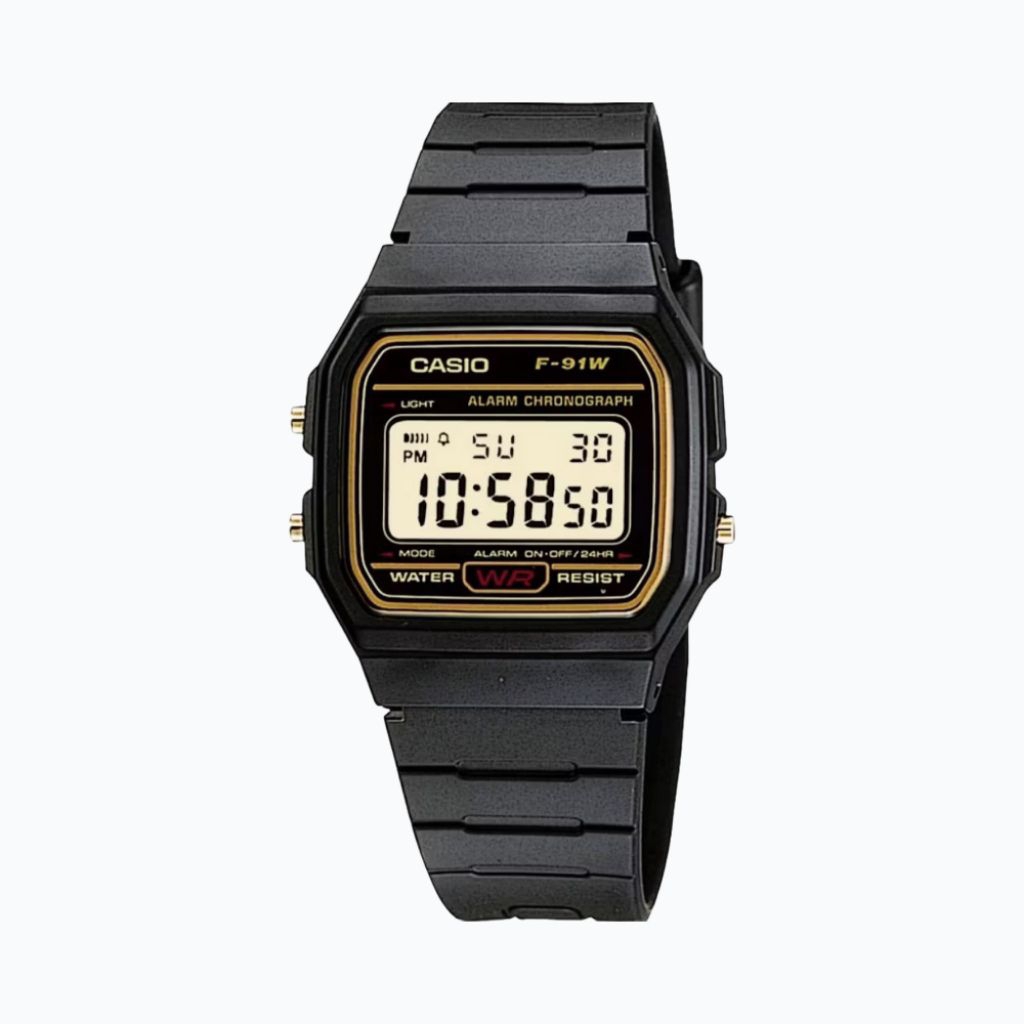 CASIOนาฬิกาข้อมือรุ่น F-91H-1DF F-91H-3D F-91H-9DFของแท้รับประกัน 1ปี