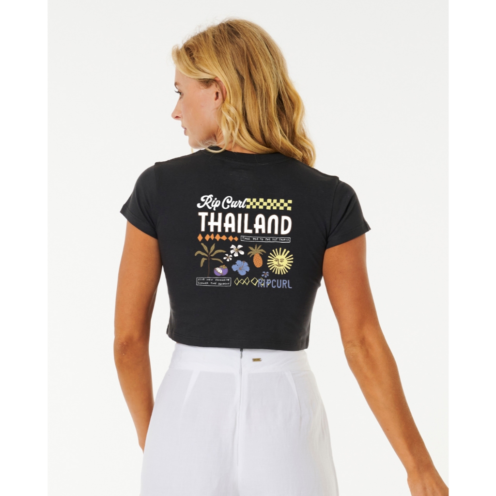 RIP CURL เสื้อยืดทรงเบบี้ที 11TWTE RCT W DEST TEE THAI QUEEN OF FRUIT BABYTEE 2025 - S2
