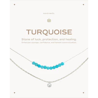 POWER STONE DOUBLE-LAYERED NECKLACE