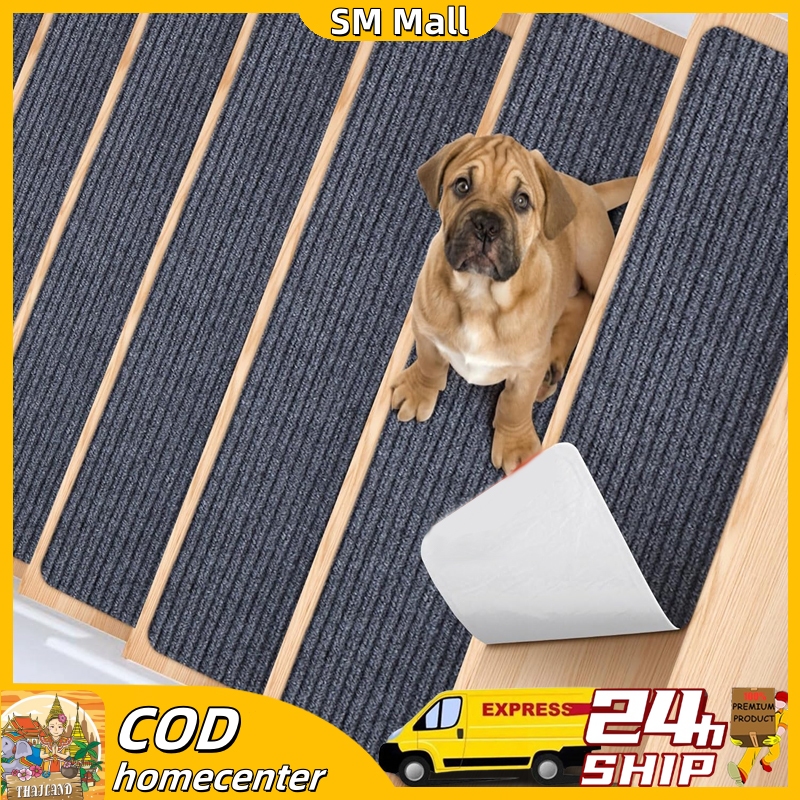 พรมปูพื้นบันได พรมกันลื่น 40x100ซม กันเสียง พรมกันลื่นในร่มสำหรับขั้นบันไดไม้พรมเช็ดเท้ากันลื่นสำหรับเด็กและสัตว์เลี้ยง