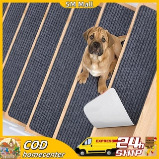 พรมปูพื้นบันได พรมกันลื่น 40x100ซม กันเสียง พรมกันลื่นในร่มสำหรับขั้นบันไดไม้พรมเช็ดเท้ากันลื่นสำหรับเด็กและสัตว์เลี้ยง