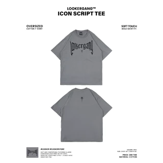 LOOKERGANG™ — ICON SCRIPT TEE เสื้อยืดโอเวอร์ไซซ์