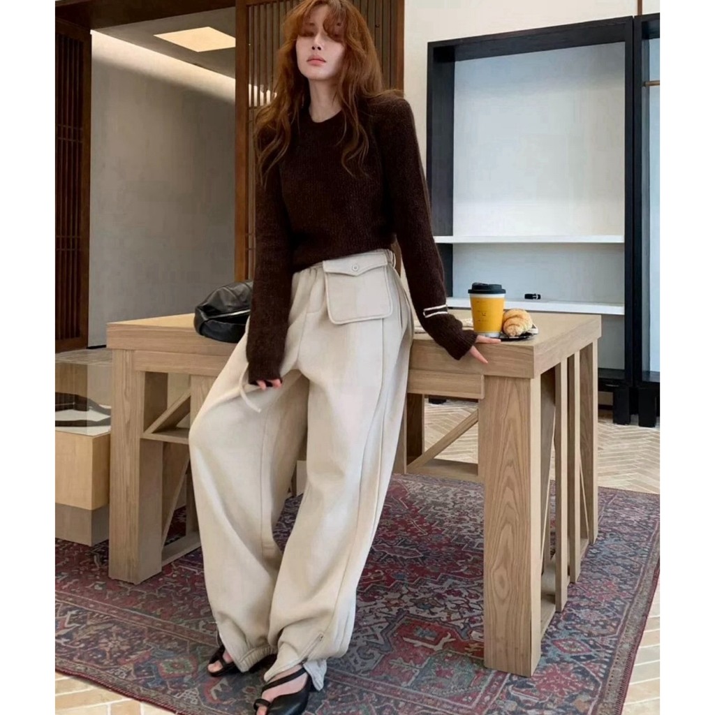 (พร้อมส่ง) pocket jogger pants กางเกงวอร์มจั้มขารุ่น 6351 TAG CCJ 🇰🇷 - รูปที่ 4