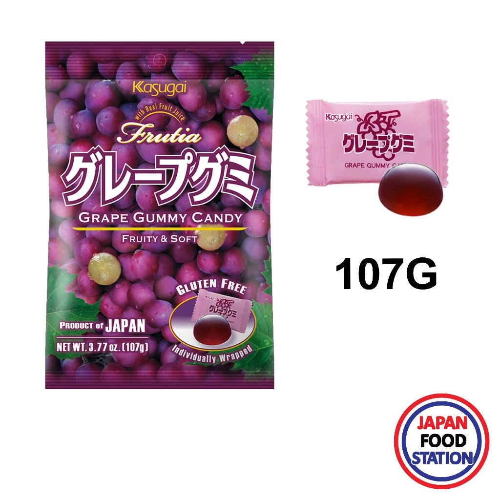 KASUGAI  SEIKA GRAPE GUMMY 107G (19856) ลูกอมเคี้ยวหนึบรสองุ่น