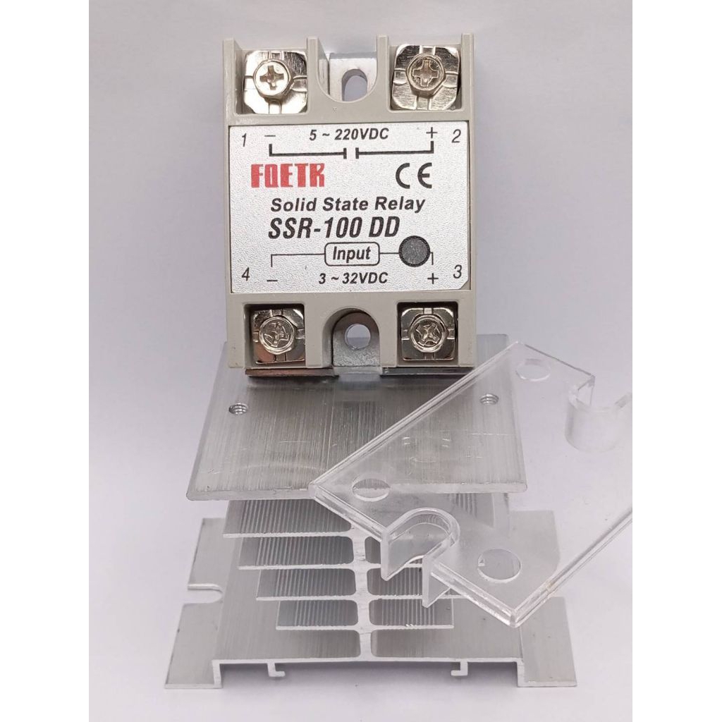ชุด SSR. DD+ฮีทซิ้ง SSR-DD โซลิตสเตตรีเลย์ Solid state Relay DC ร้านในกทมส่งของทุกวัน