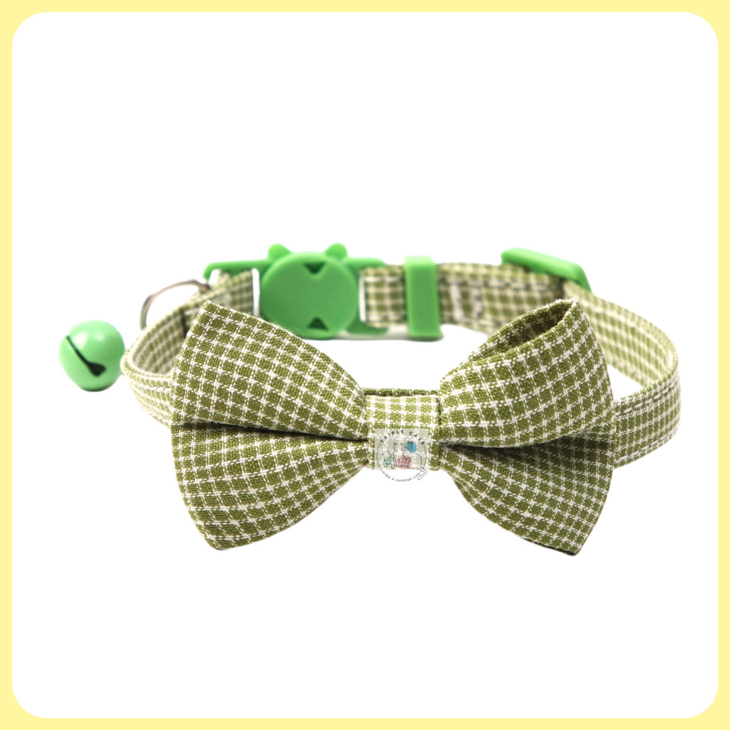 ปลอกคอแมวพร้อมโบว์ ปลอกคอนิรภัย ปลอกคอนิรภัยสัตว์เลี้ยง ปลอกคอนิรภัยแมว - รูปที่ 4