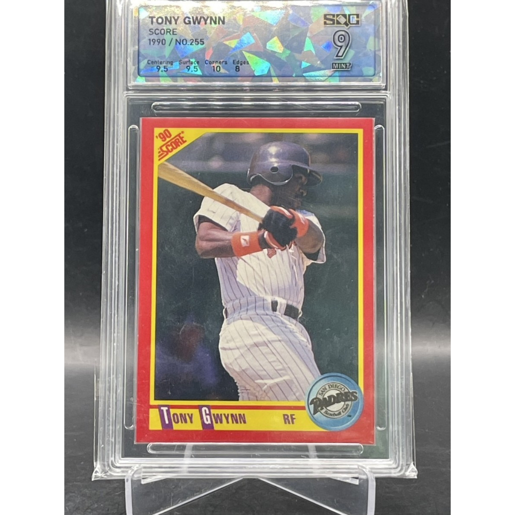 🌟 TONY GWYNN 1990 Score **SQC 9 MINT** การ์ดเบสบอล ตำนาน HOF (#255)