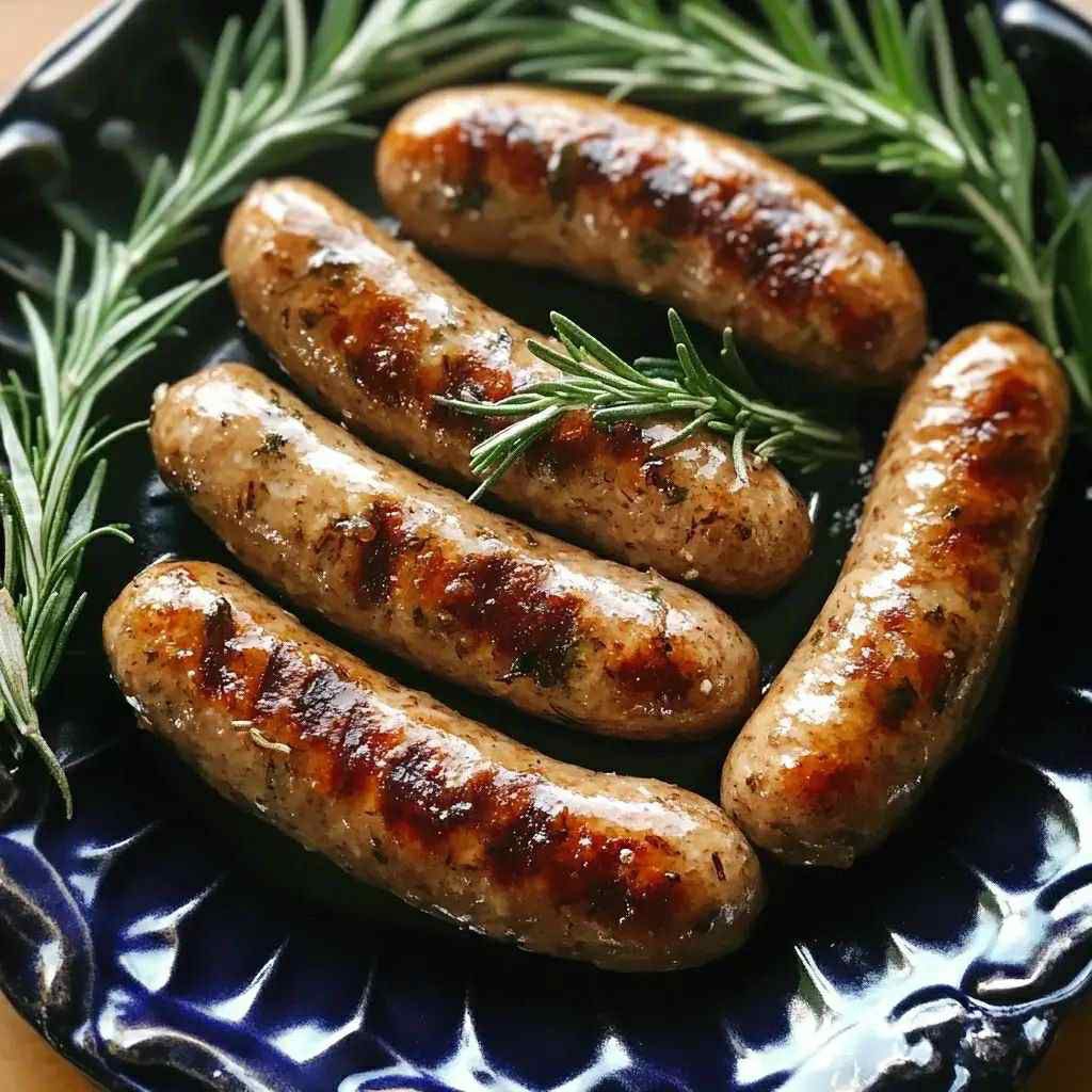Gourmet Herb English Breakfast Sausage Pork (thin) (10 links per 500g) – ไส้กรอกอาหารเช้า (หมู) แพ็ก10ชิ้น ขนาด 500กรัม.