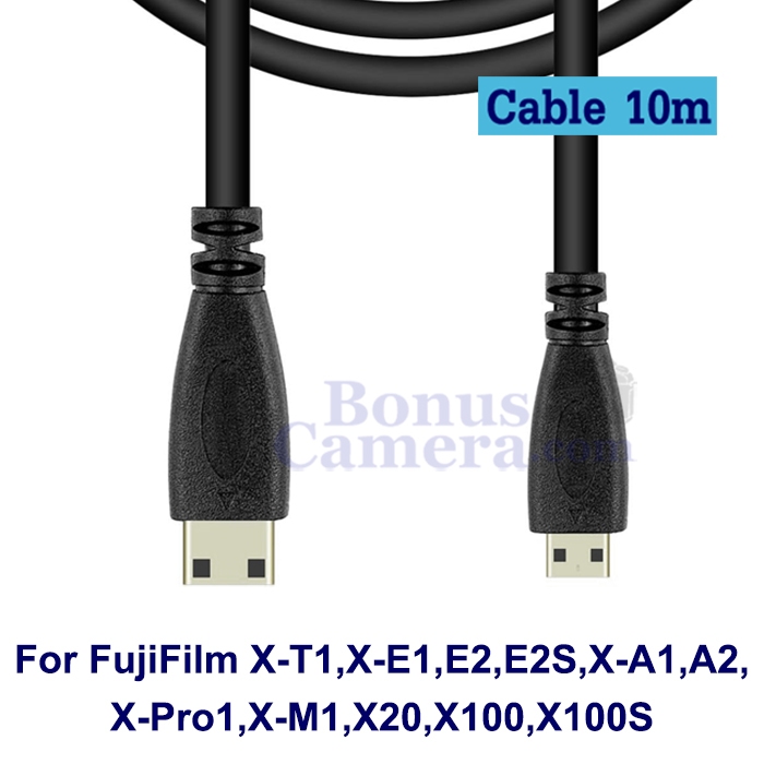 สาย HDMI 10m ต่อฟูจิ X-T1,X-E1,E2,E2S,X-A1,A2,X-Pro1,X-M1,X20,X100,X100S เข้ากับ HD TV,Projector cab