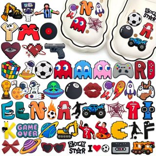 Hot เสน่ห์รองเท้า ดิY เกมฟุตบอลบอย Y2K shoe charms สไตล์ การ…