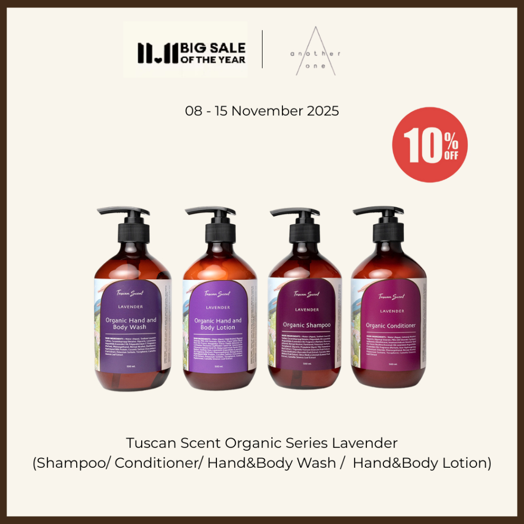 TUSCAN SCENT ORGANIC LAVENDER SERIES 300 ml.  (Hand and Body wash, )