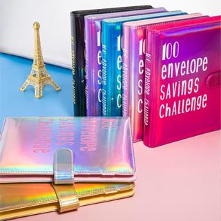 สมุดบันทึกออมเงิน 100 วัน เป้าหมายเก็บเงินครบตามแผน เหมาะสำห…